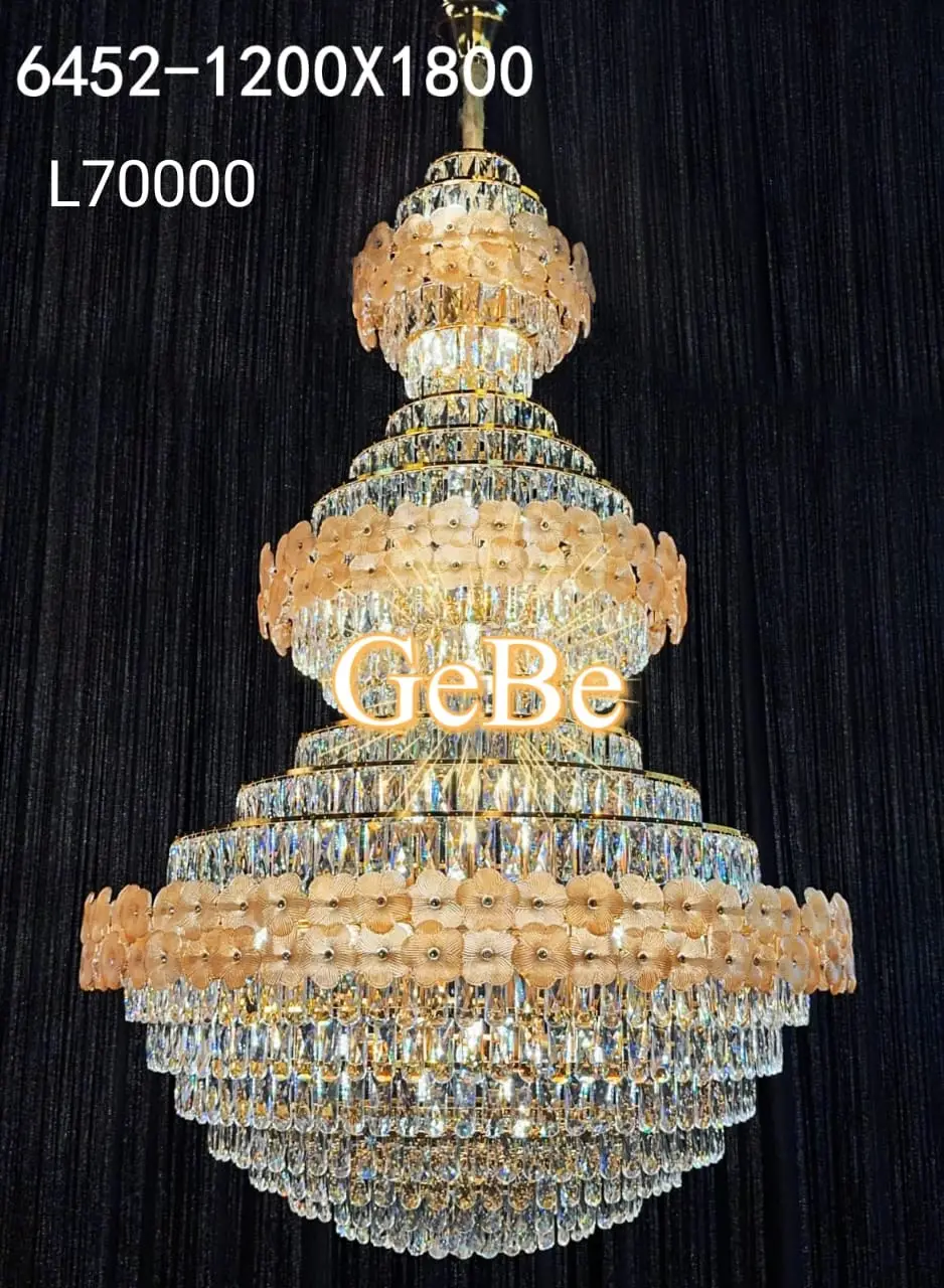 Elegant Crystal Chandelier 6452-1200x1800 view 3