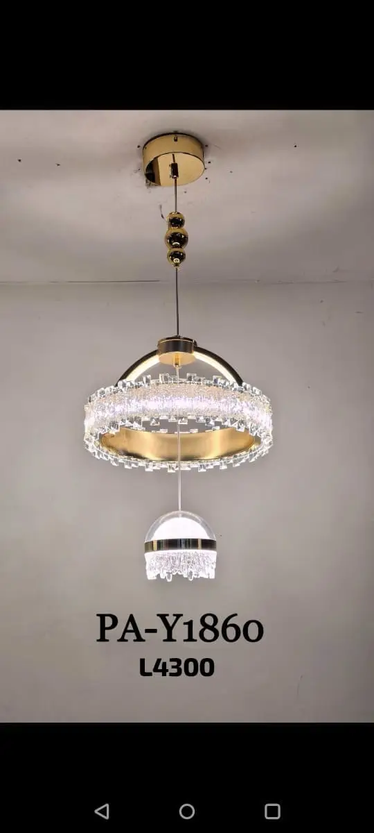 Gold Crystal Pendant Chandelier - PA-Y1860 view 2