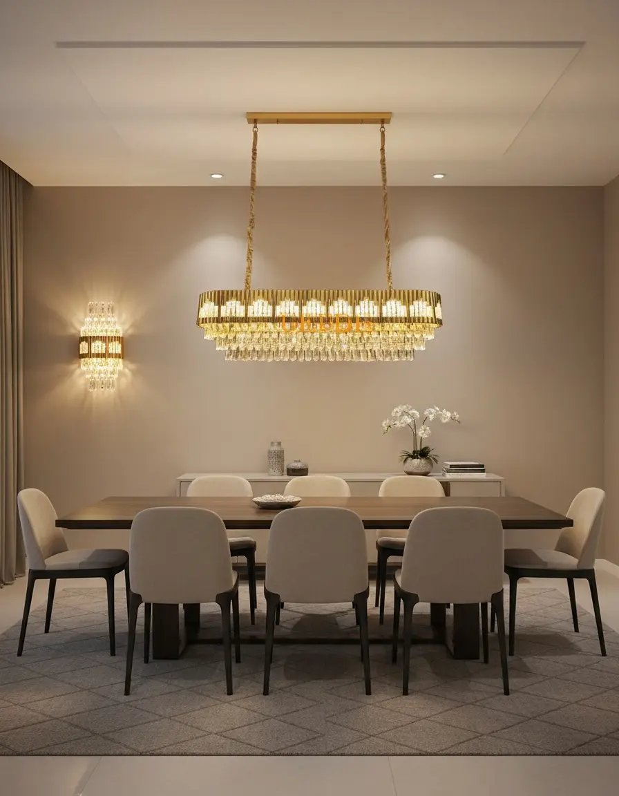 Elegant Crystal Chandelier - 1005-1200X350MM