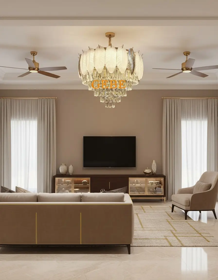 Elegant Leaf Design Chandelier - 6233-400