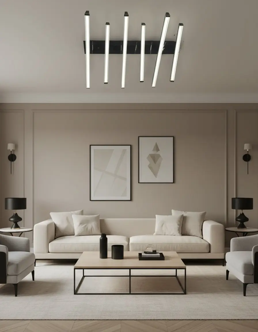 Modern Linear LED Chandelier - 3310-6