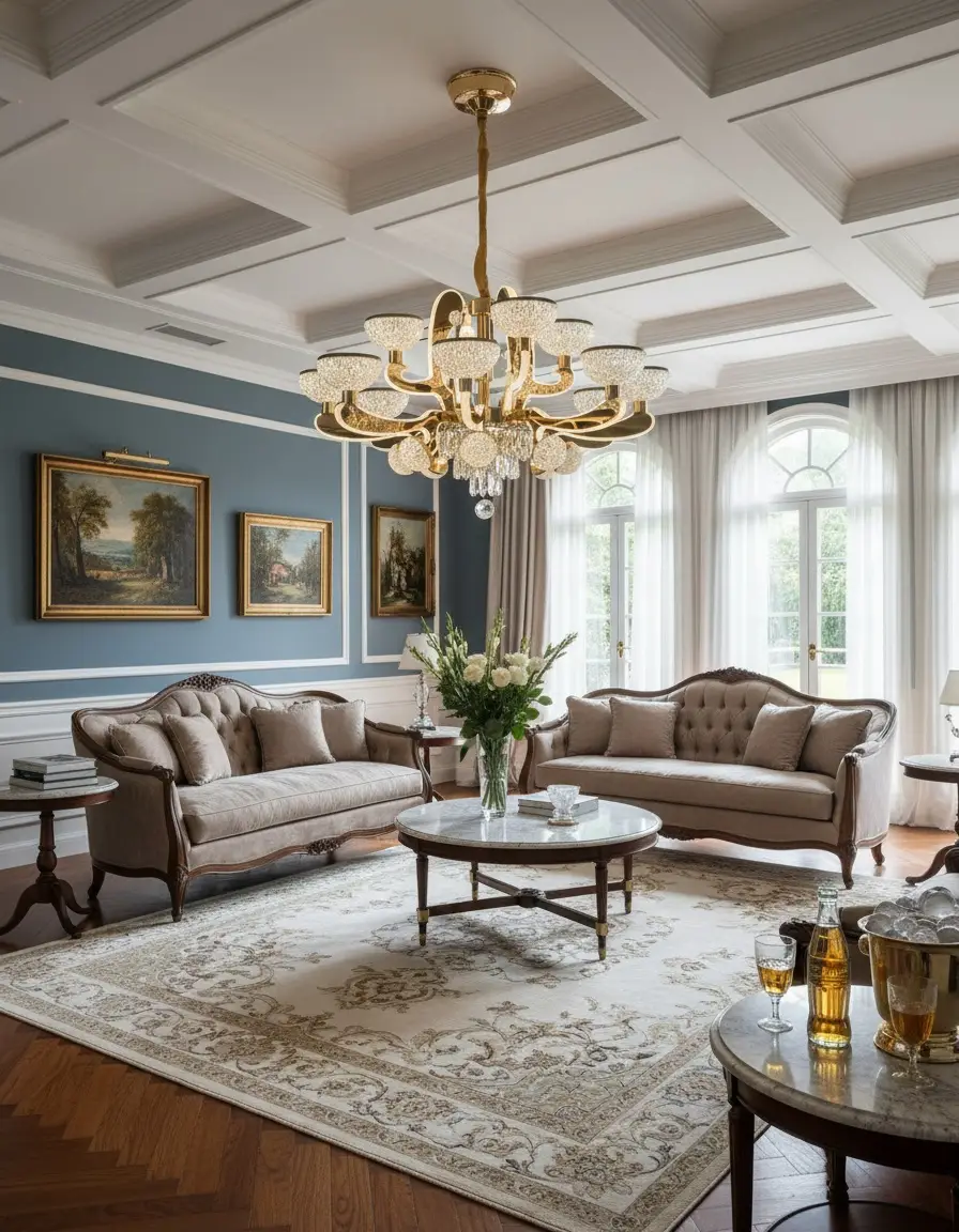 Elegant Crystal Chandelier - 1305-8+4