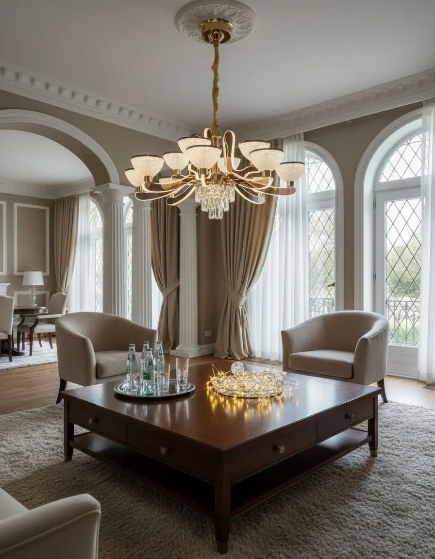Regal Crystal Chandelier - 1331/8+4