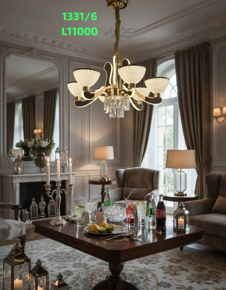 Crystal Chandelier - 1331-6