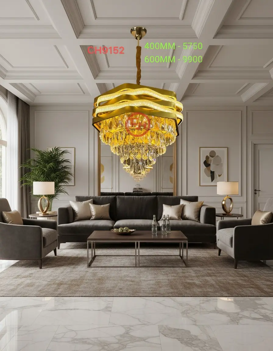 Golden Crystal Chandelier CH9152 - 400MM