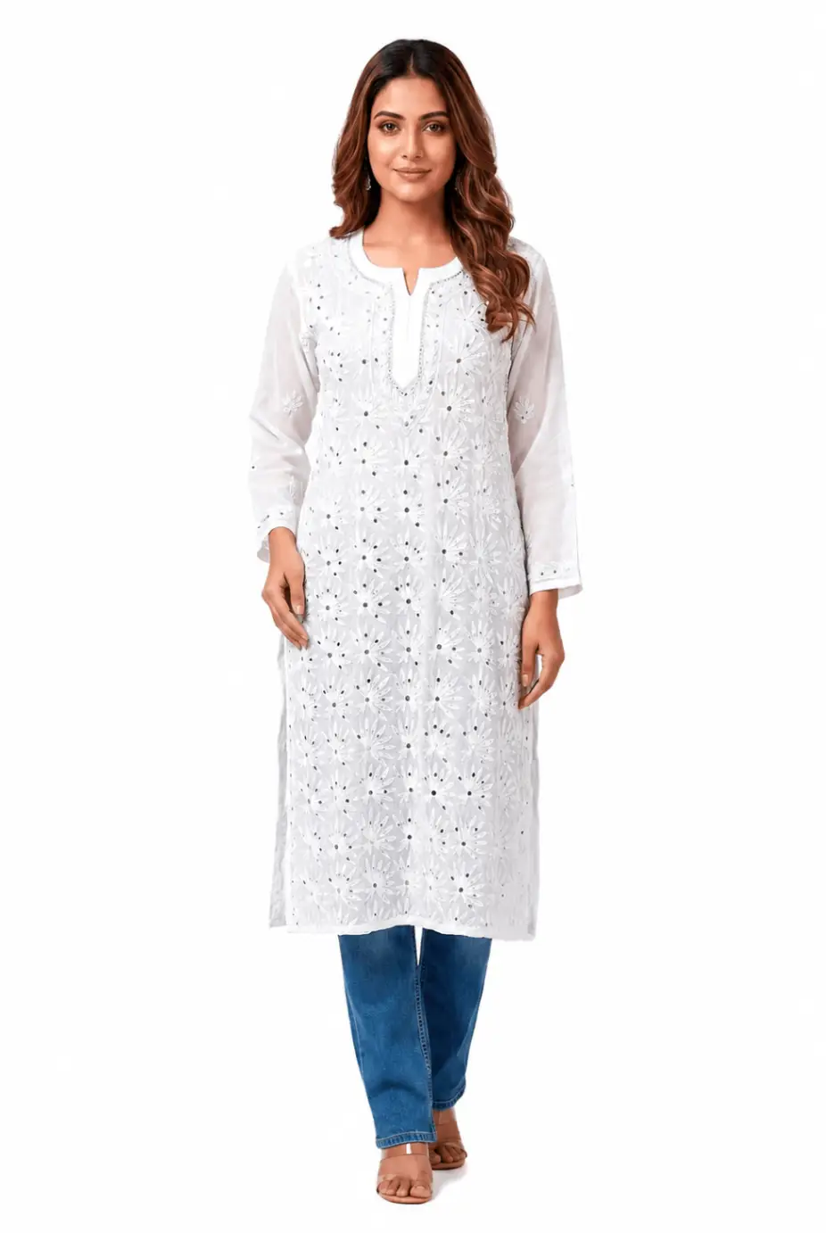 LCF Chikan Embroidered Kurta