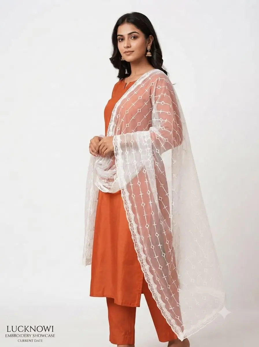Chikan Dupatta view 2