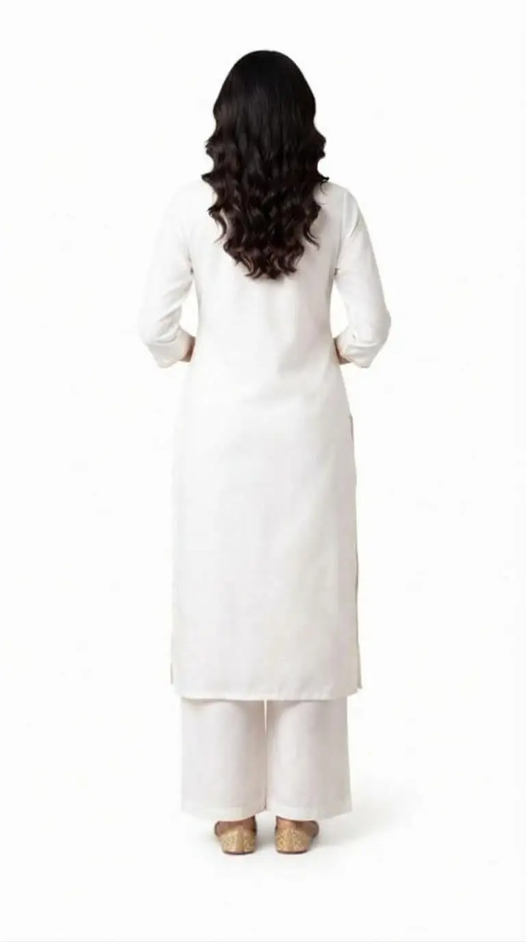 LCF CHIKAN COMPUTER EMBROIDERY RAYON LONG KURTI - GOLDEN view 4