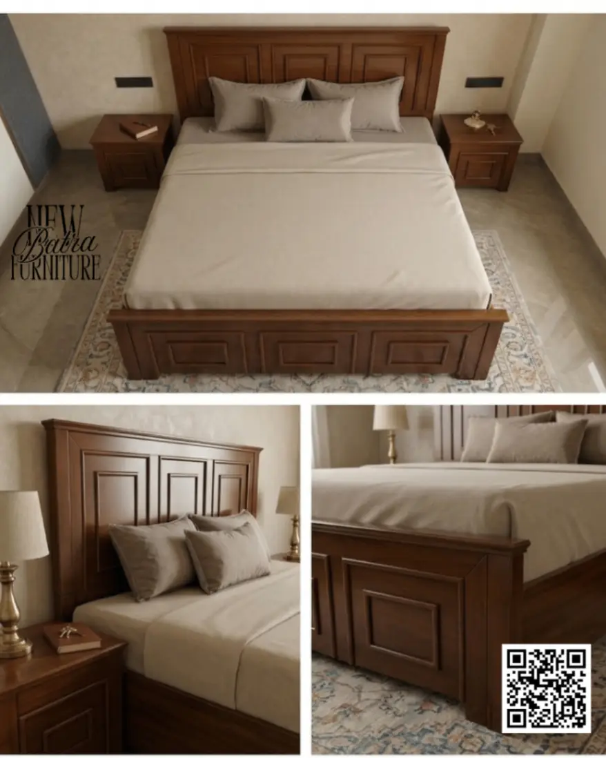 Royal Panel Wooden Double Bed view 2
