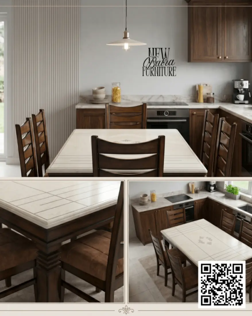 Hard wooden chairs dinning set view 2
