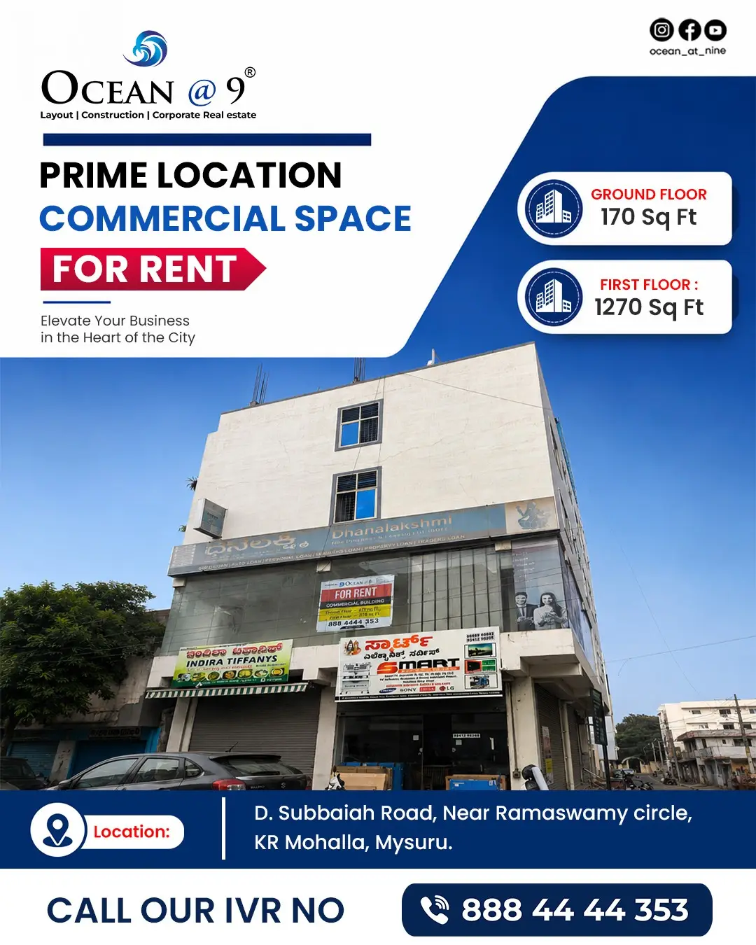 (2026OCN040) D. Subbaiah Road, Near Ramaswamy Circle, Mysuru