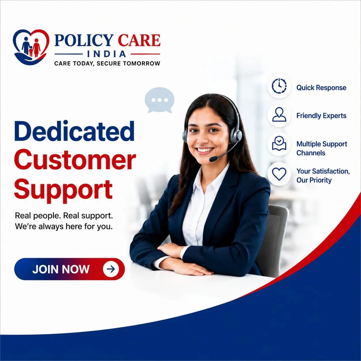 Dedicated Customer Support - Policy Care India