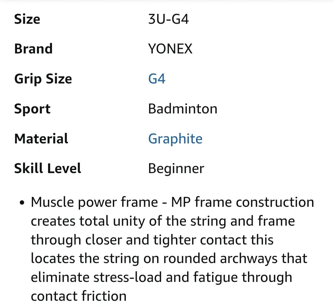 Yonex Muscle Power 29 Light Badminton Racket view 3