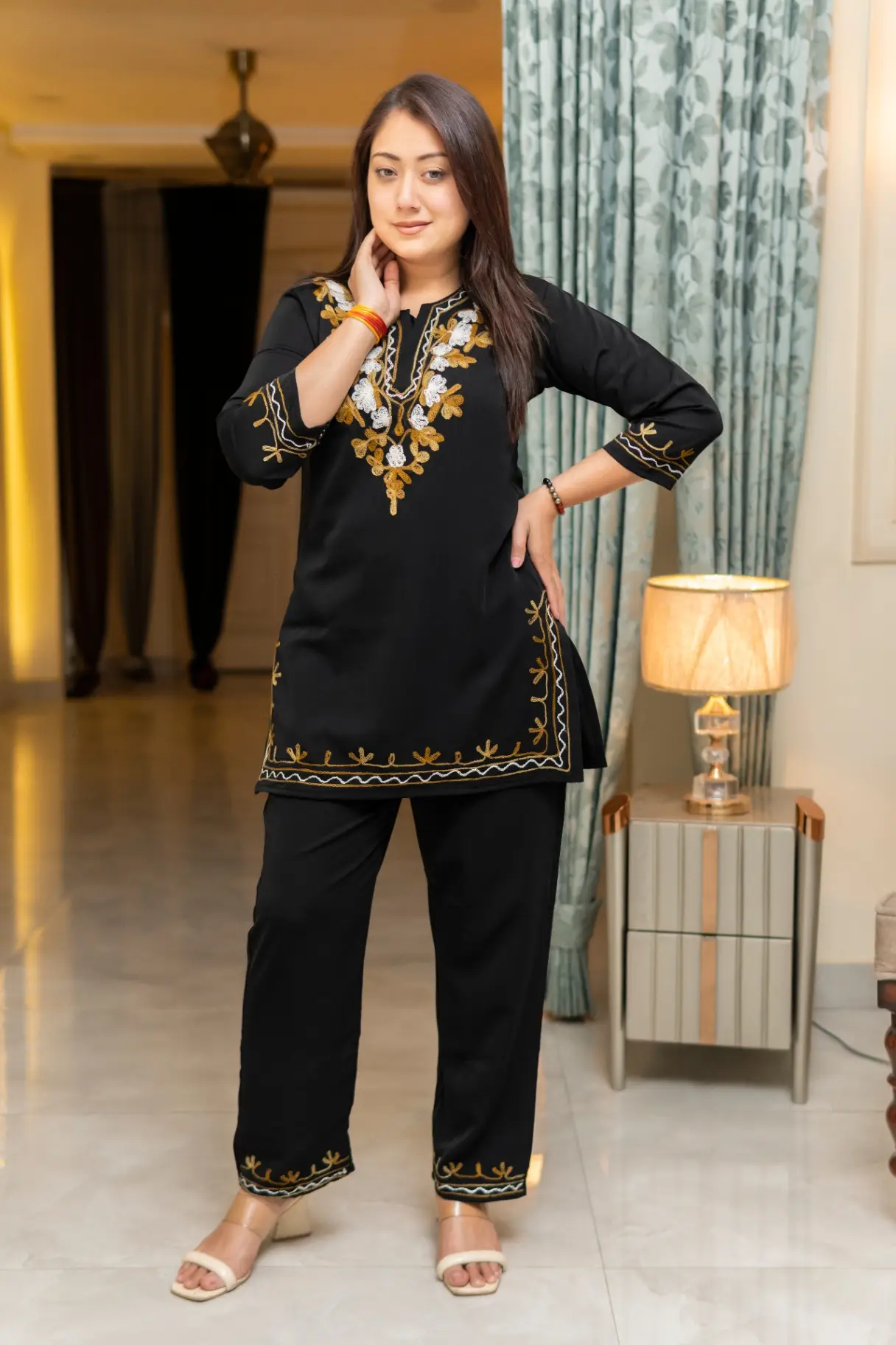 Kashmiri Embroidered Cord Sets view 2