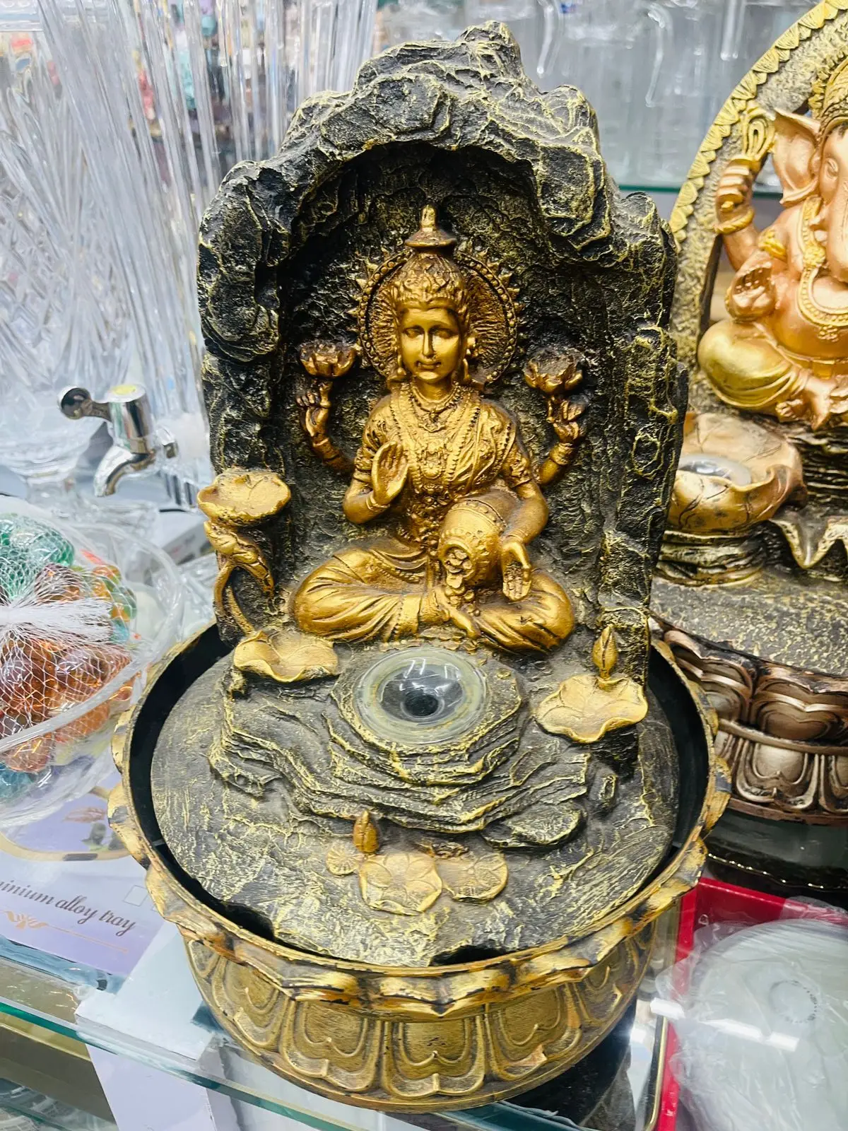 Golden Lakshmi Water Fountain view 2