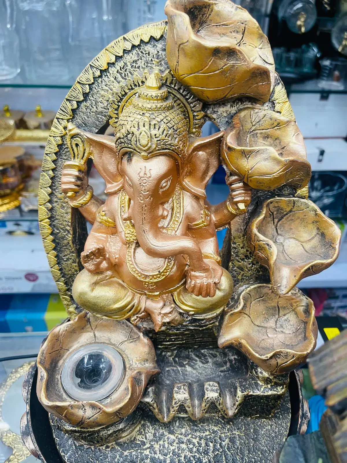 Golden Ganesha Idol view 2