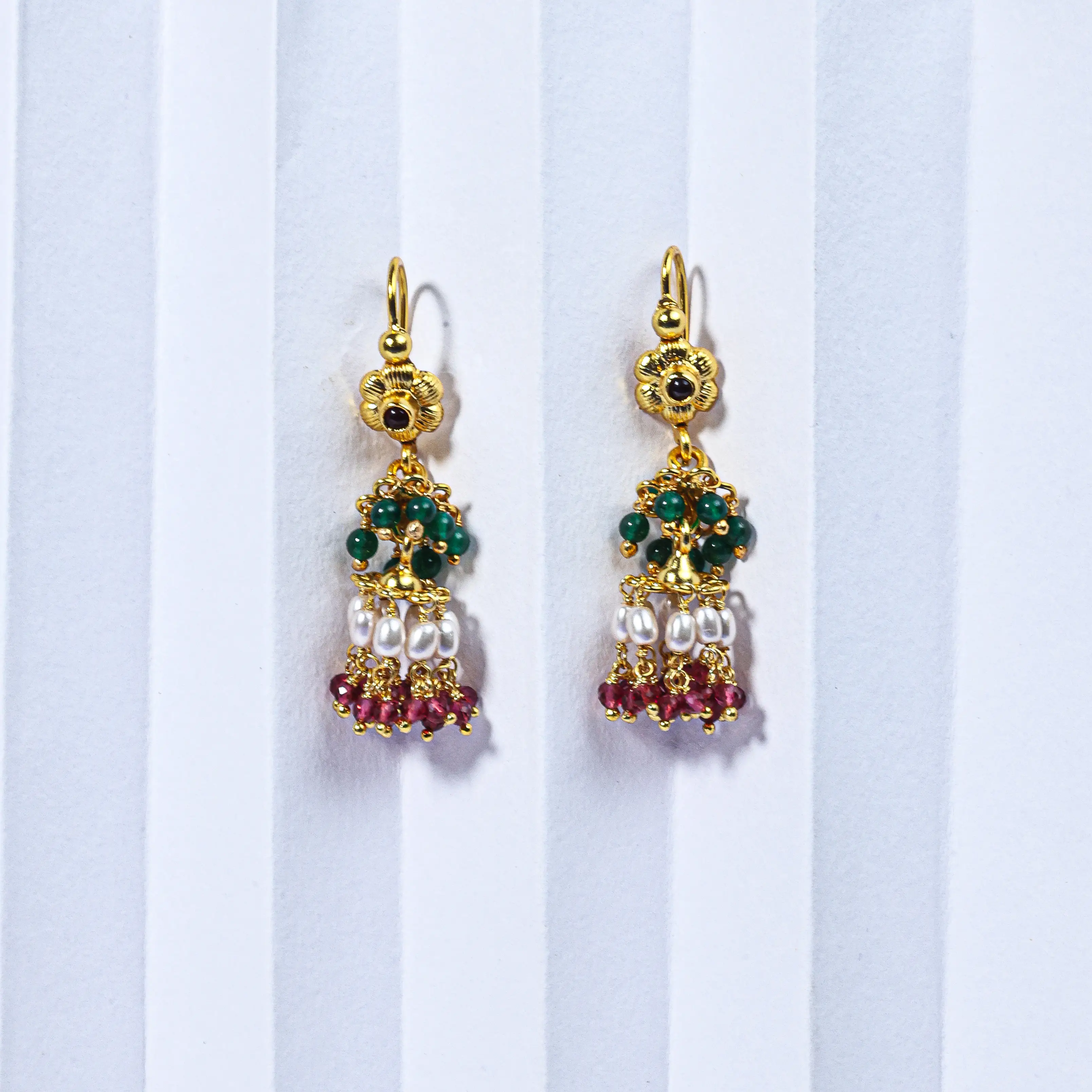 Traditional Gold-Plated Earrings