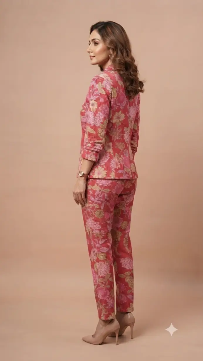 Xl Floral kantha cotton Blazer Set by Shri Ganesh Creation view 2