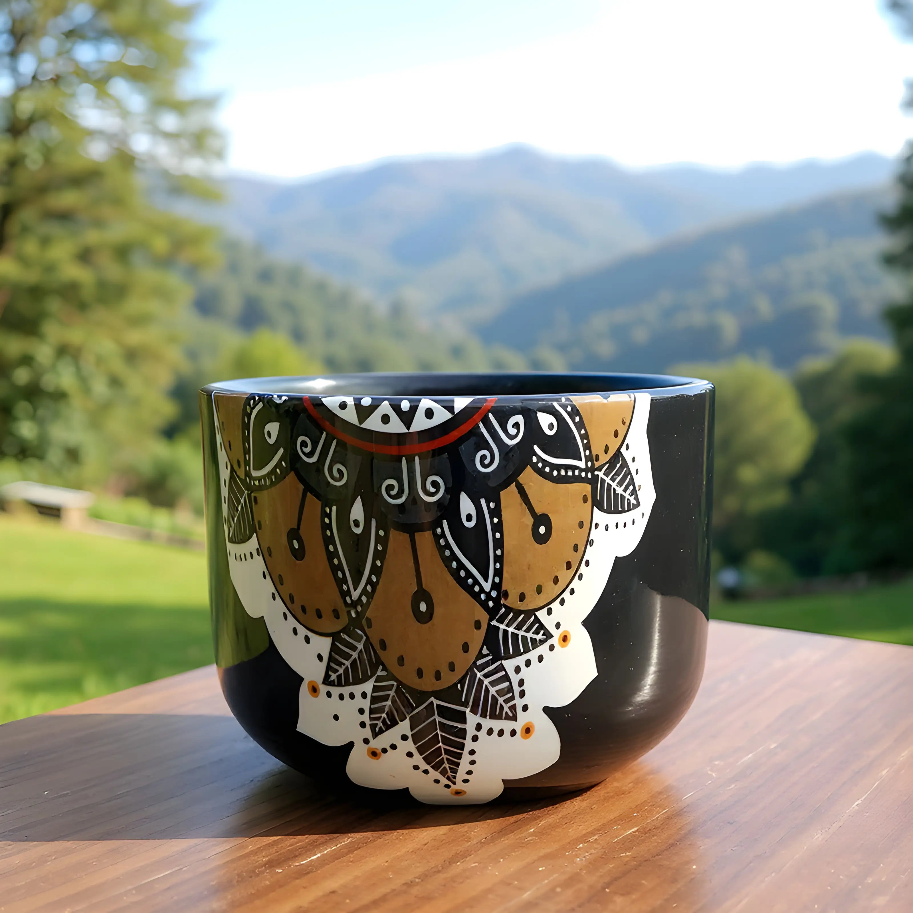 Hand-painted Decorative Terracota Pot