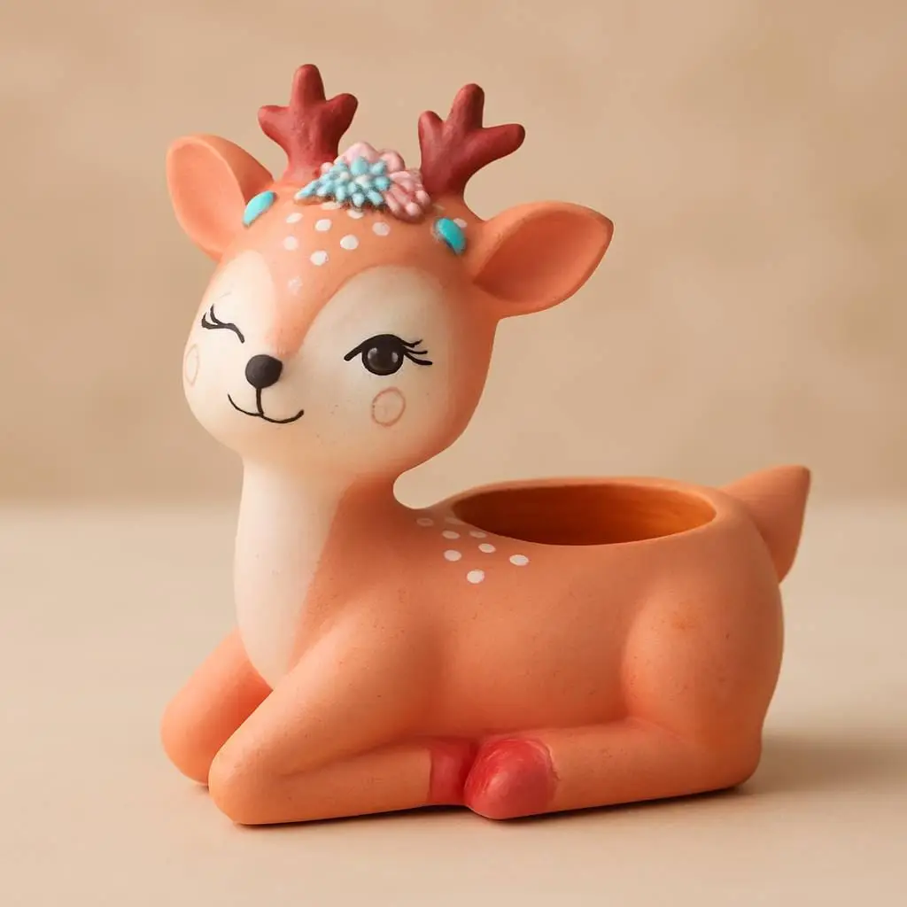 Decorative Deer Pot