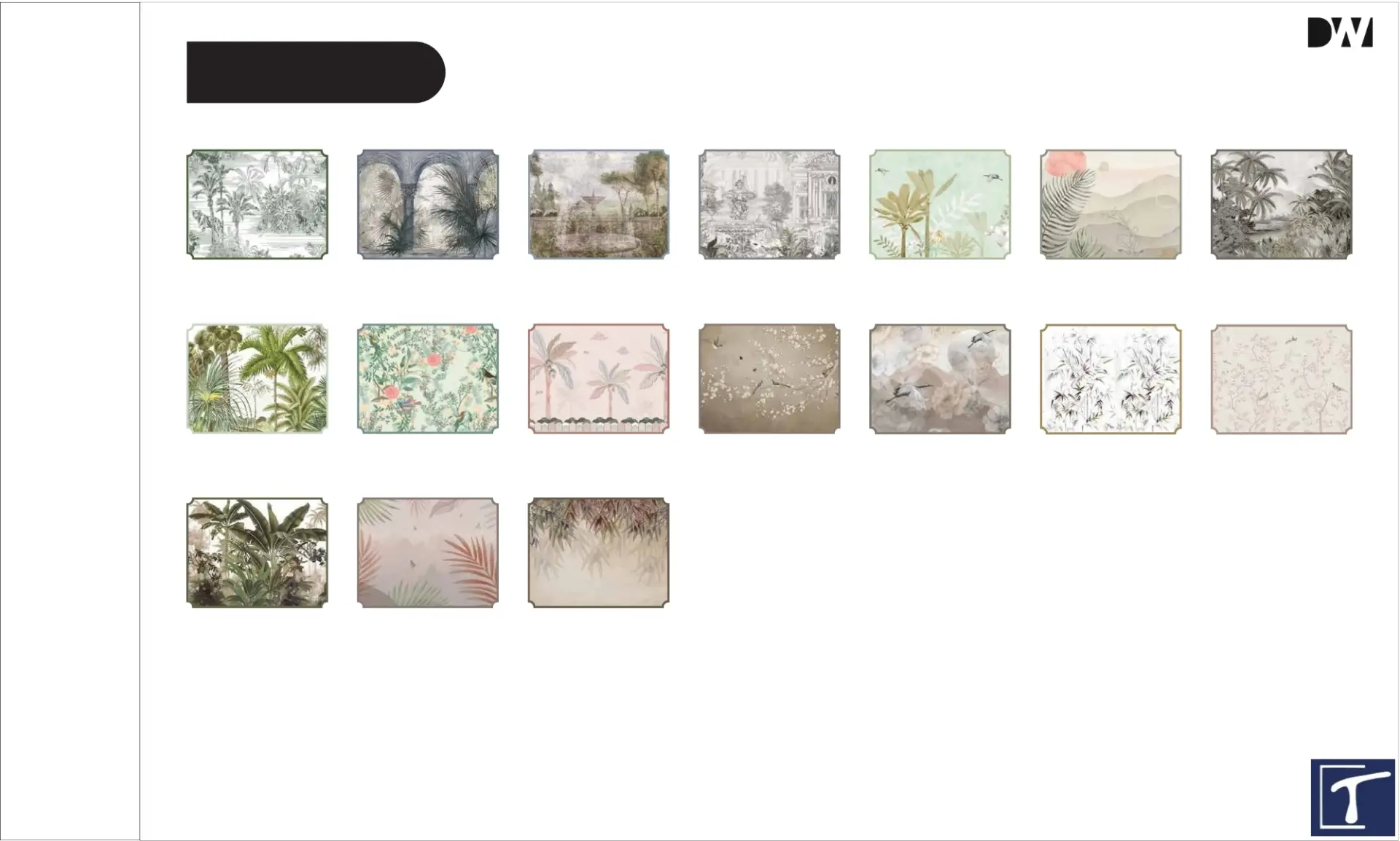Tropical Botanical Customised Wallpaper view 3
