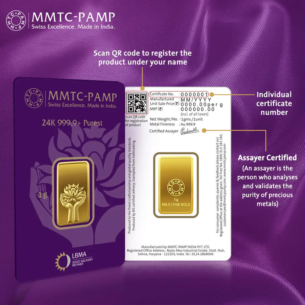 MMTC PAMP  Gold Bar view 4