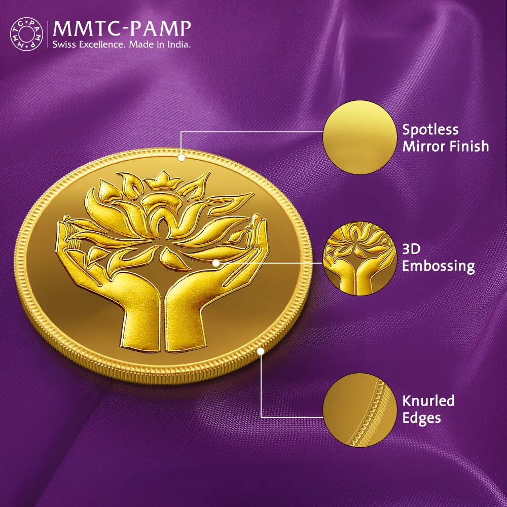 MMTC PAMP Gold Coin view 3
