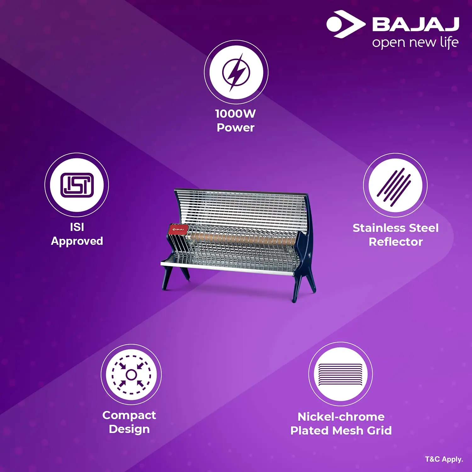 Bajaj Flashy Room Heater view 3