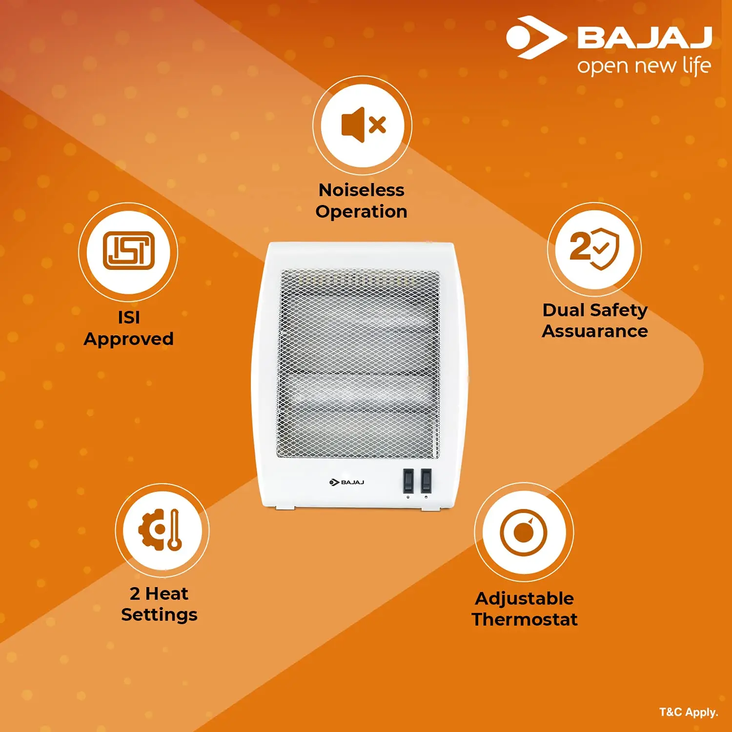 Bajaj RHX 2 Halogen Heater view 3