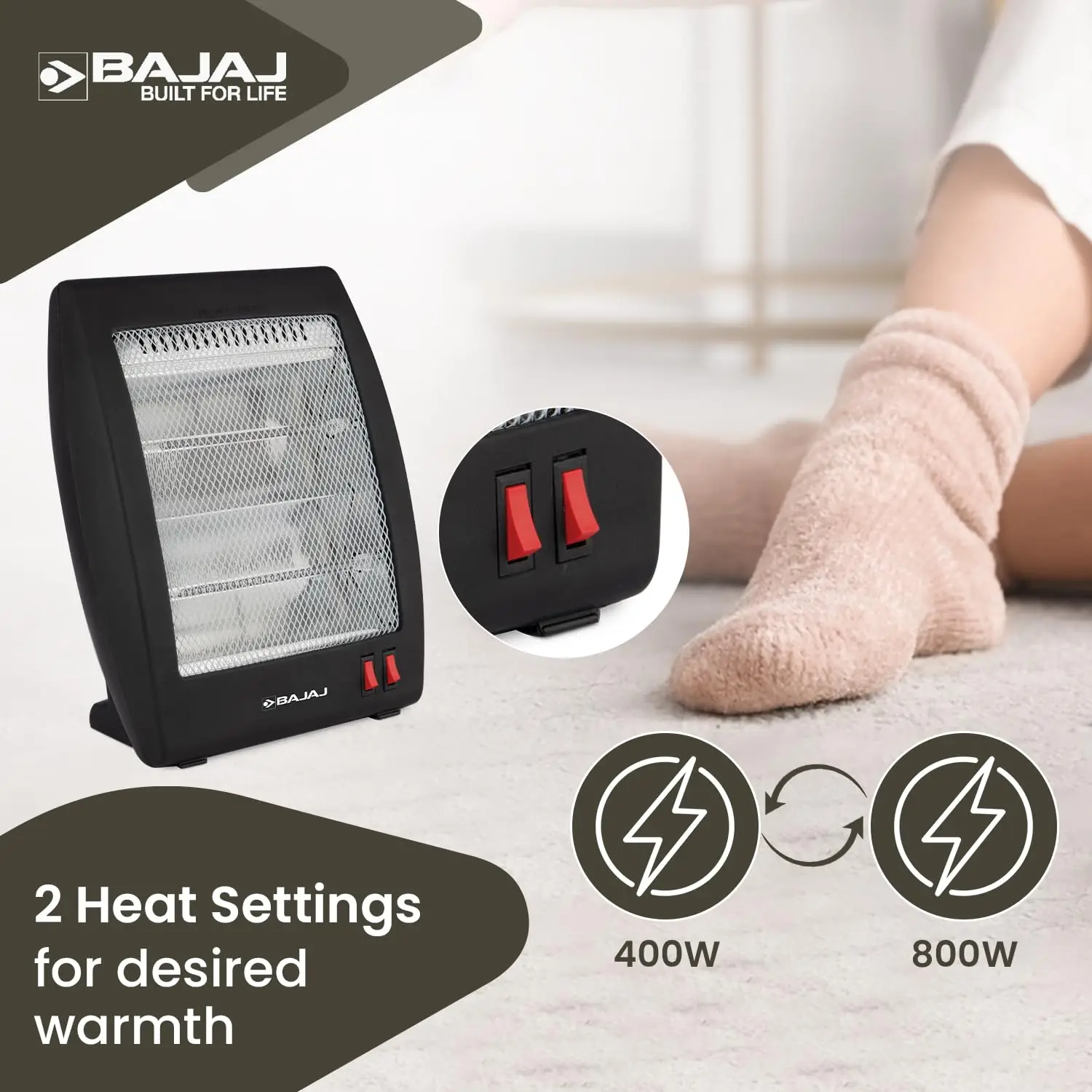 Bajaj RH2C Halogen Heater view 5