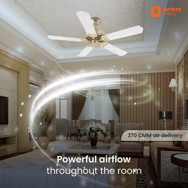 Vintage Ceiling Fan Orient Subaris Royal (with Remote) view 3