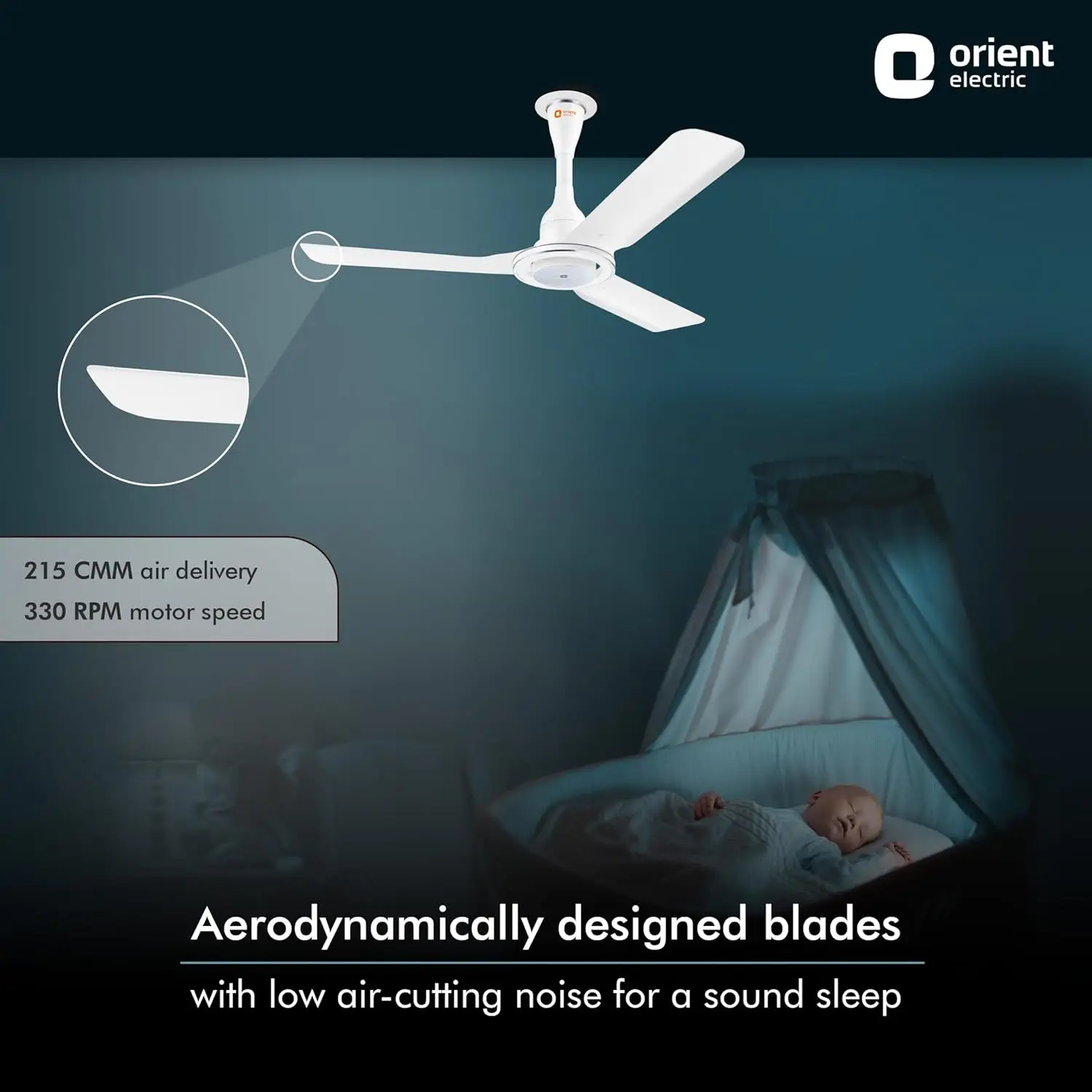 Orient I Float 5 Star Rated BLDC 1200 mm Ceiling Fan view 3