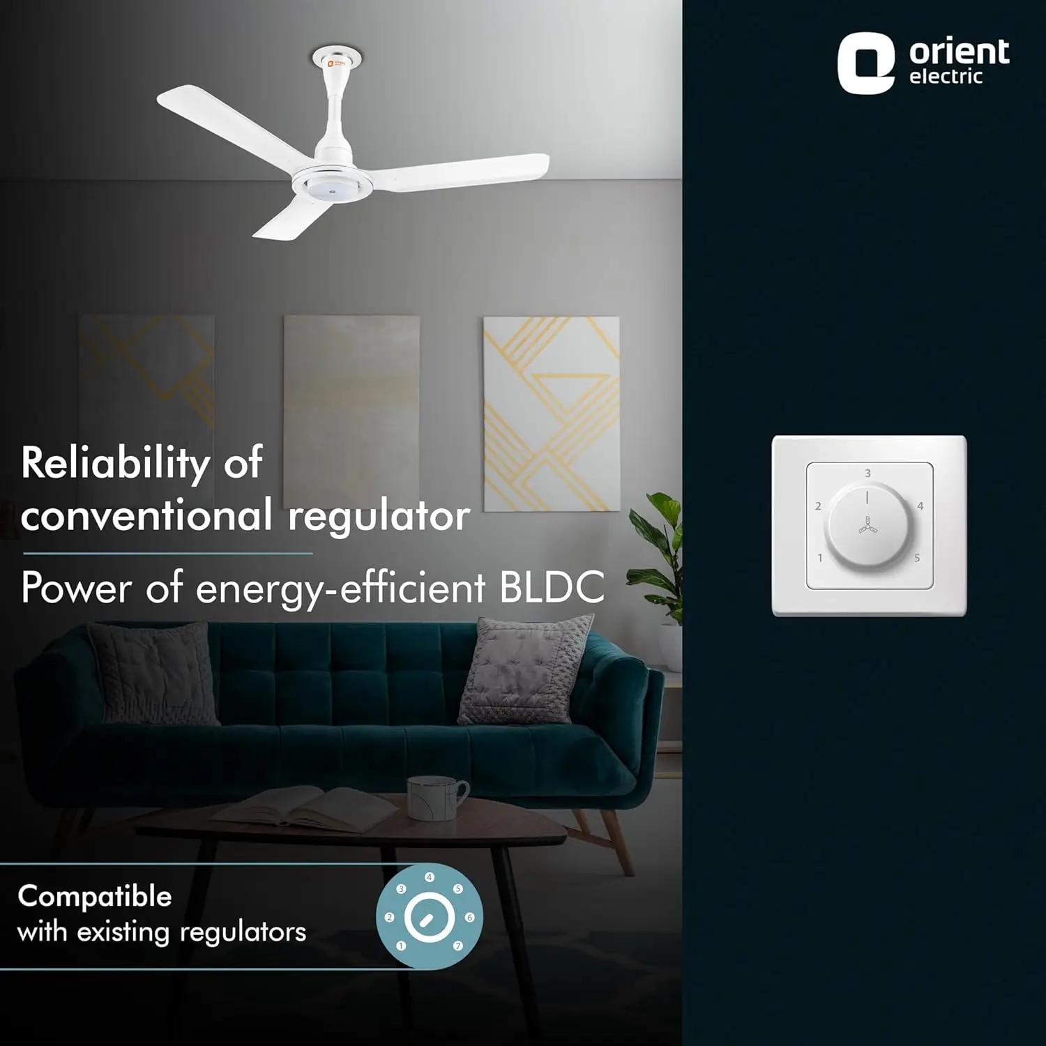 Orient I Float 5 Star Rated BLDC 1200 mm Ceiling Fan view 4