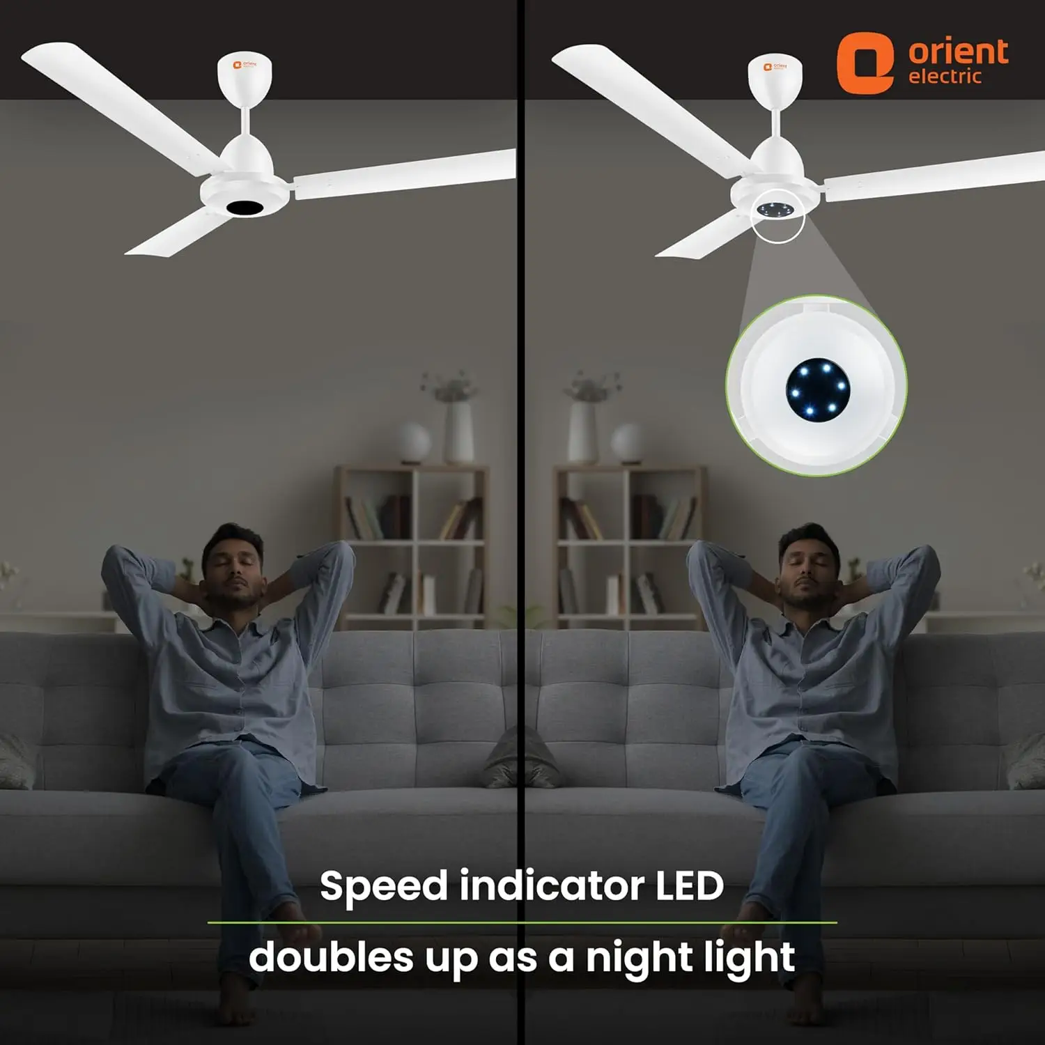 Orient I-Falcon BLDC 1200mm Ceiling Fan With Light & Remote view 3