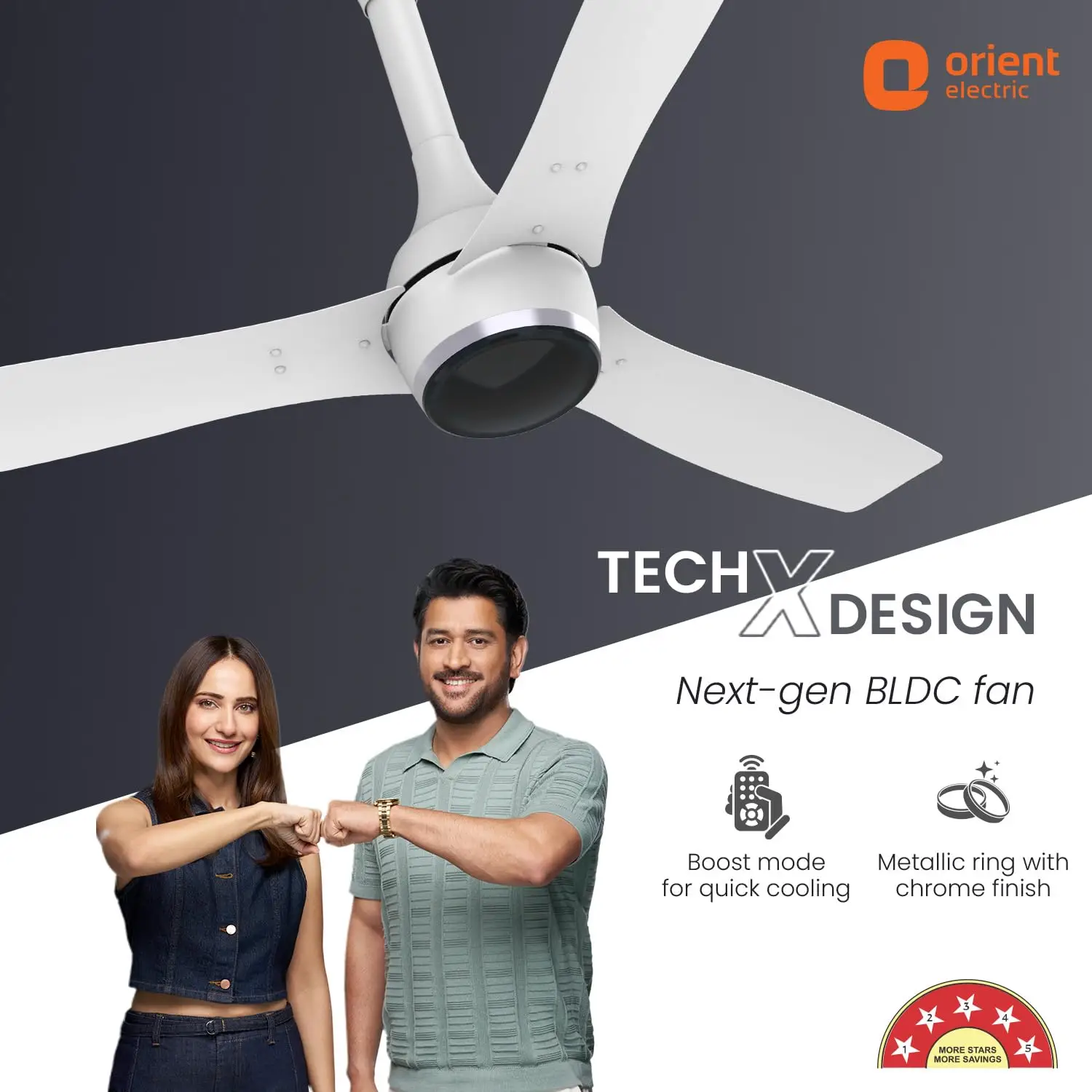 Orient Aeon Antidust BLDC 1200mm Ceiling Fan with Remote view 3