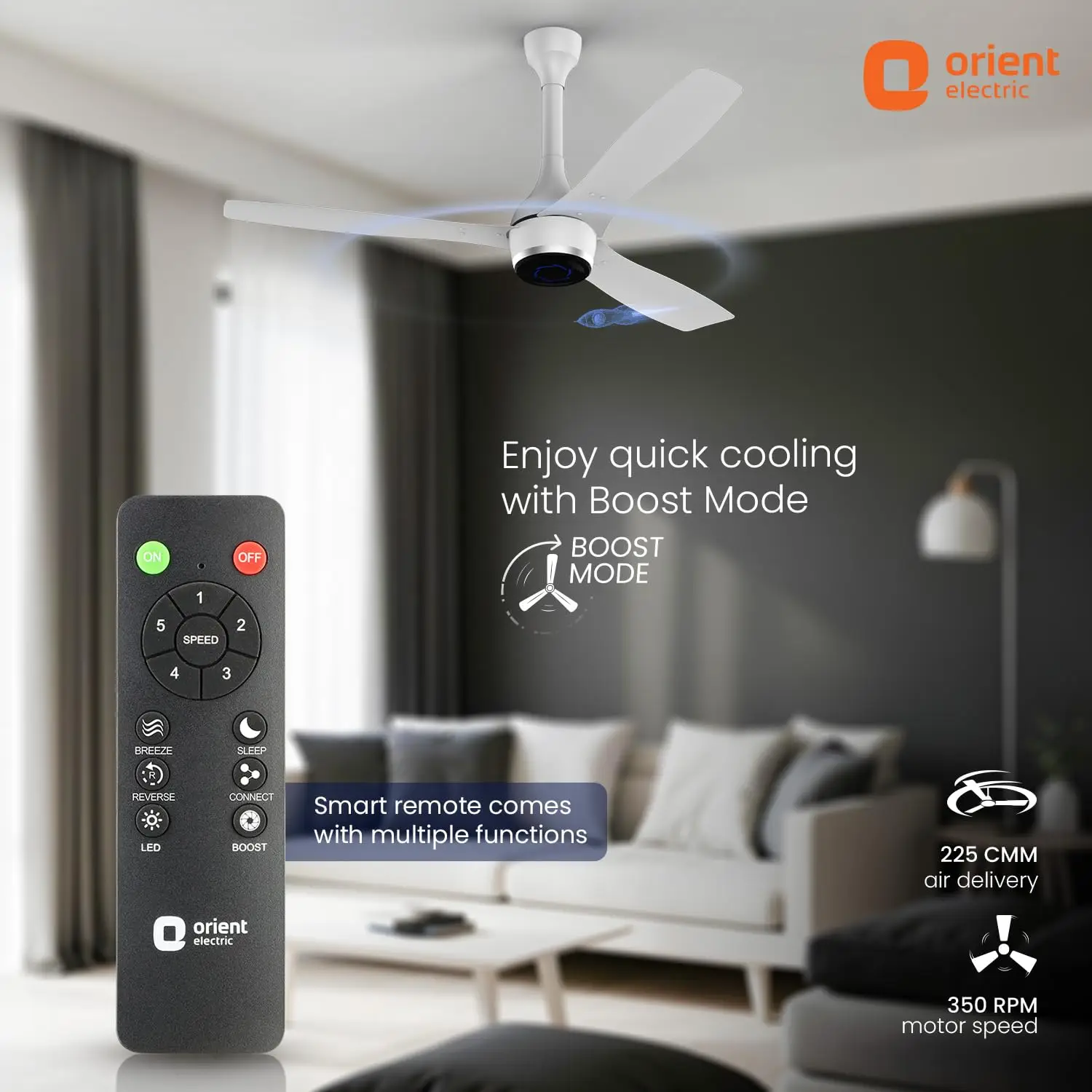 Orient AEON VC Smart BLDC IOT Enabled 1200mm Ceiling Fan view 2