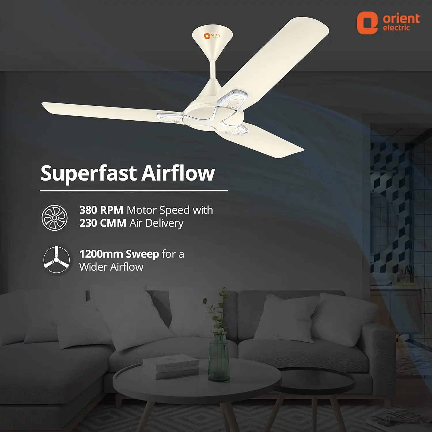 Orient Jazz Trendz Decorative 1200mm Ceiling Fan view 5