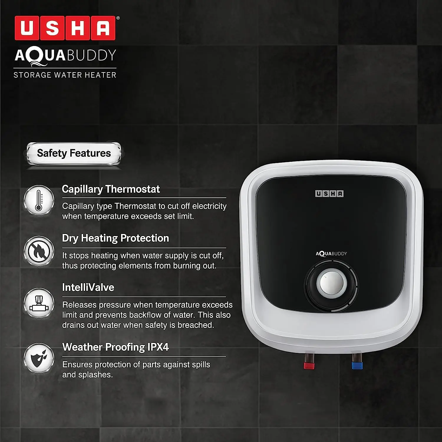 Usha Aquabuddy Water Heater view 2