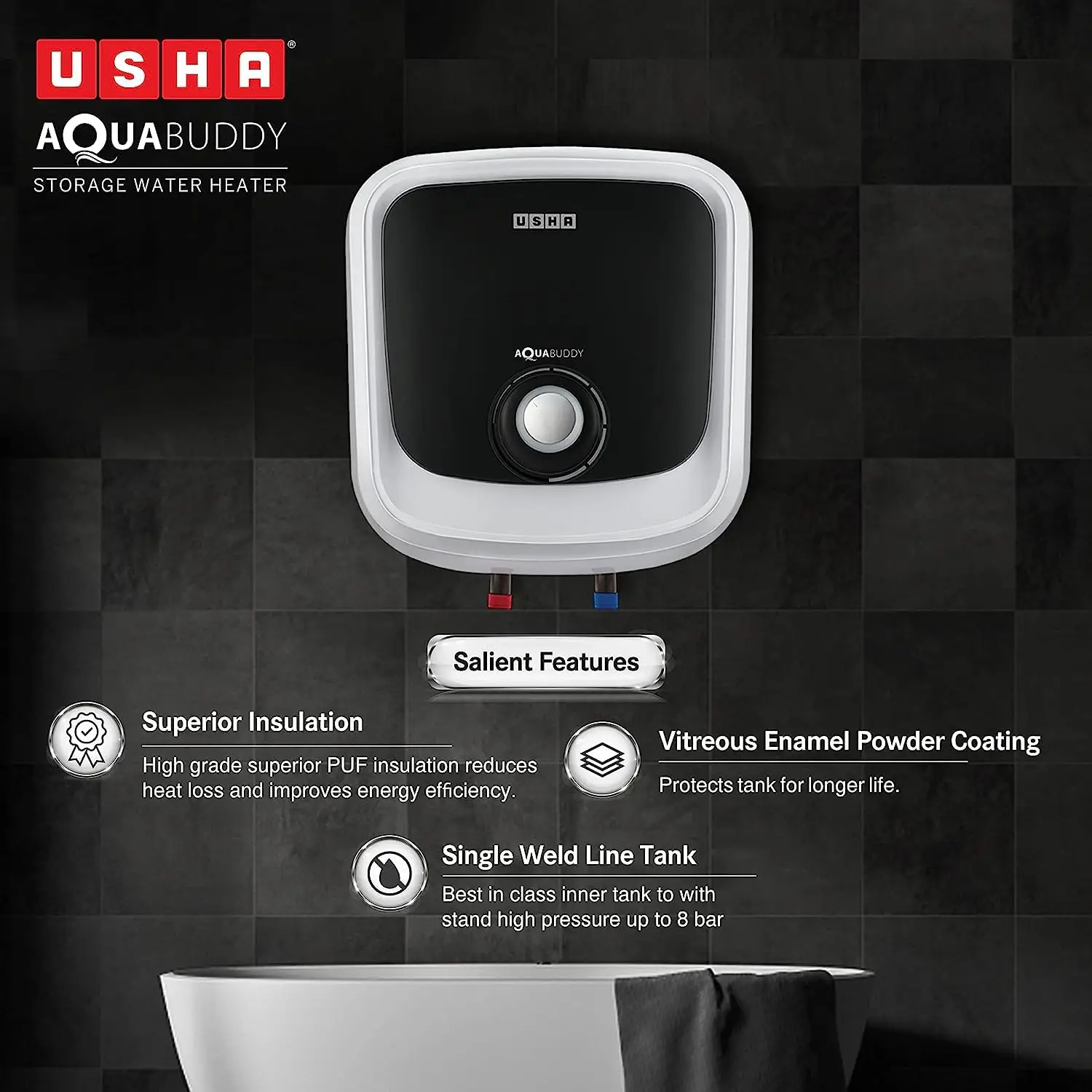 Usha Aquabuddy Water Heater view 3