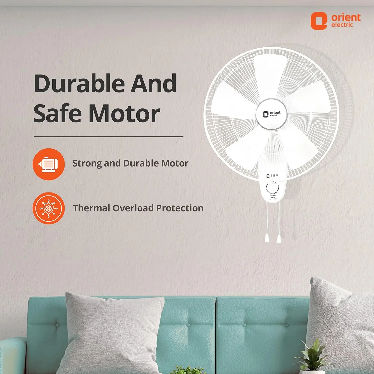 Orient WindPro Wall 80 high-speed 400mm Wall Fan view 4