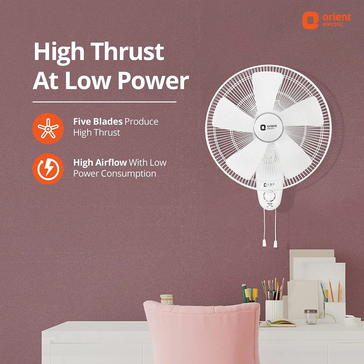 Orient WindPro Wall 80 high-speed 400mm Wall Fan view 6