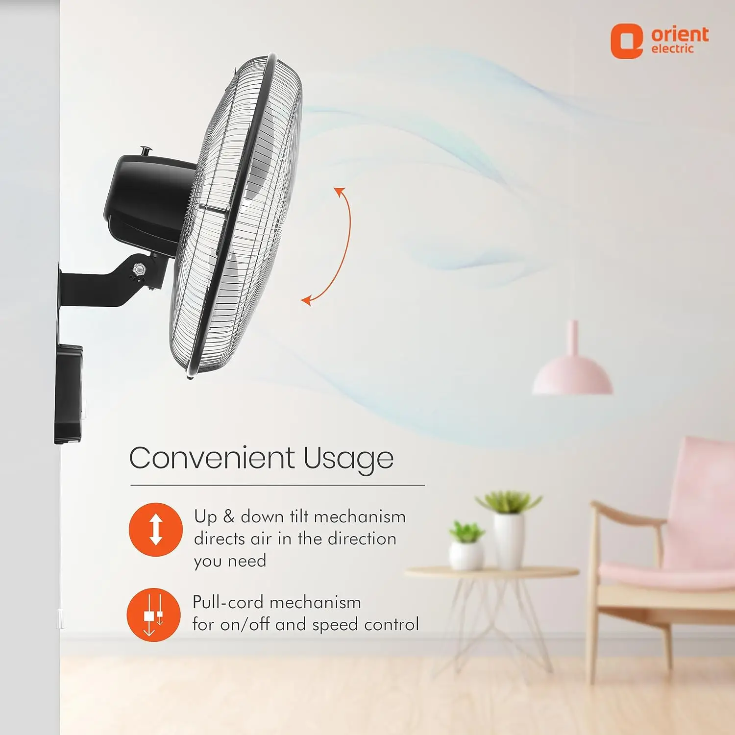 Orient Tornado Wall-II 450mm Wall Fan view 4