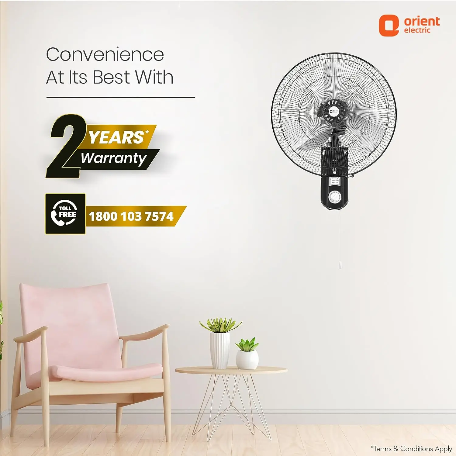Orient Tornado Wall-II 450mm Wall Fan view 6