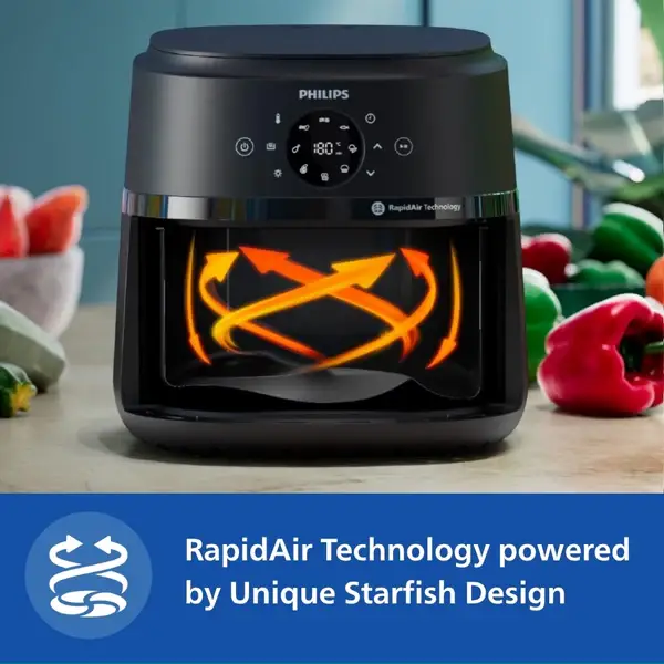 Philips NA221/00 4.2L 1500 Watt with Rapid Air Technology Digital Airfryer view 4