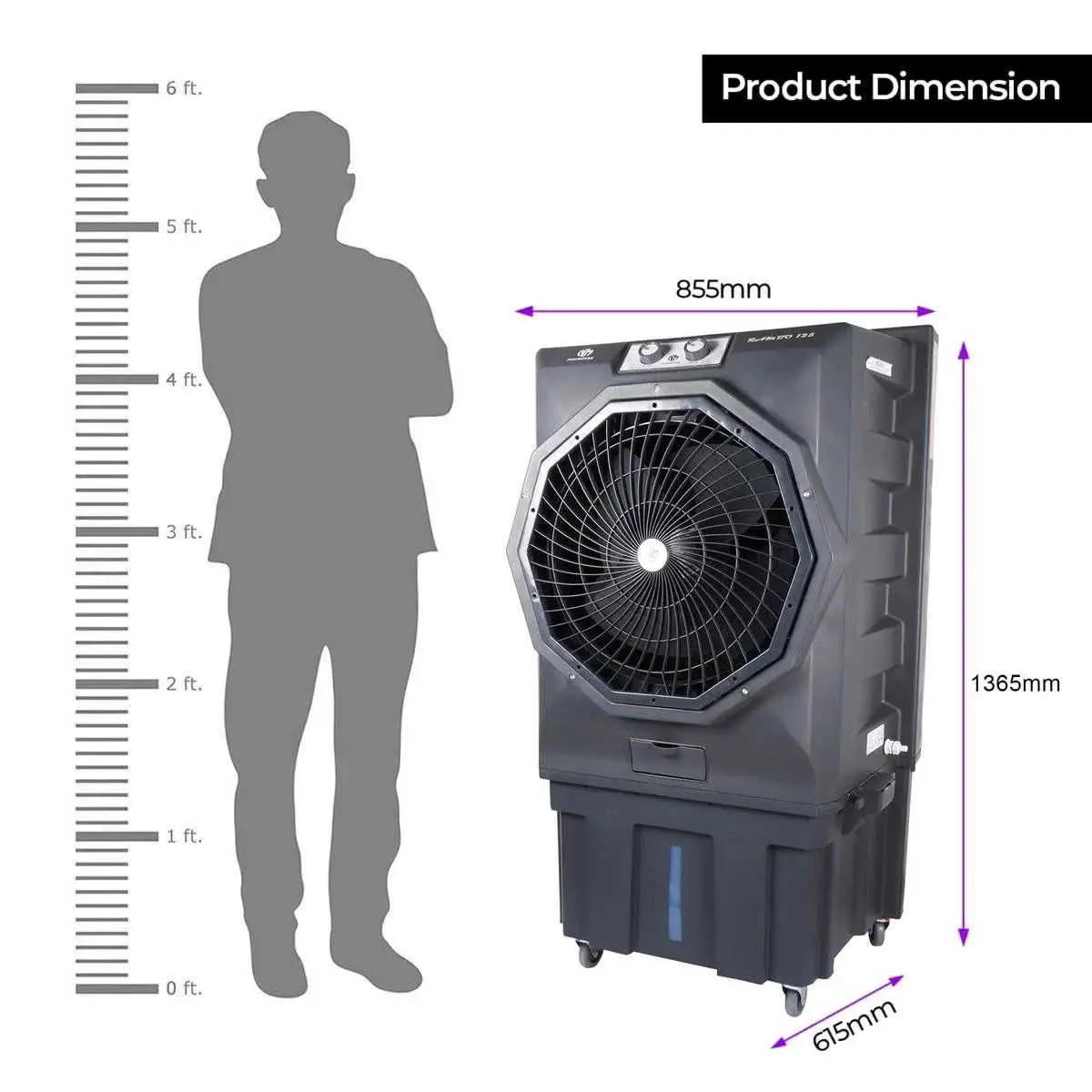 Novamax Rambo 125 Litres Air Cooler view 4