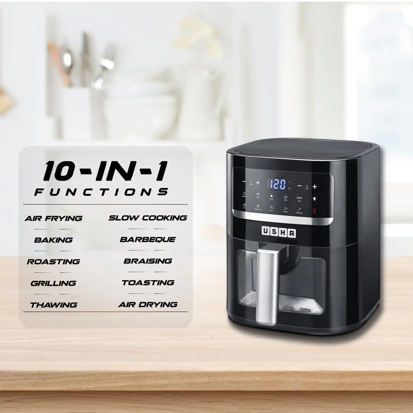 Usha i Chef Smart 4.5 Litre Air Fryer view 2