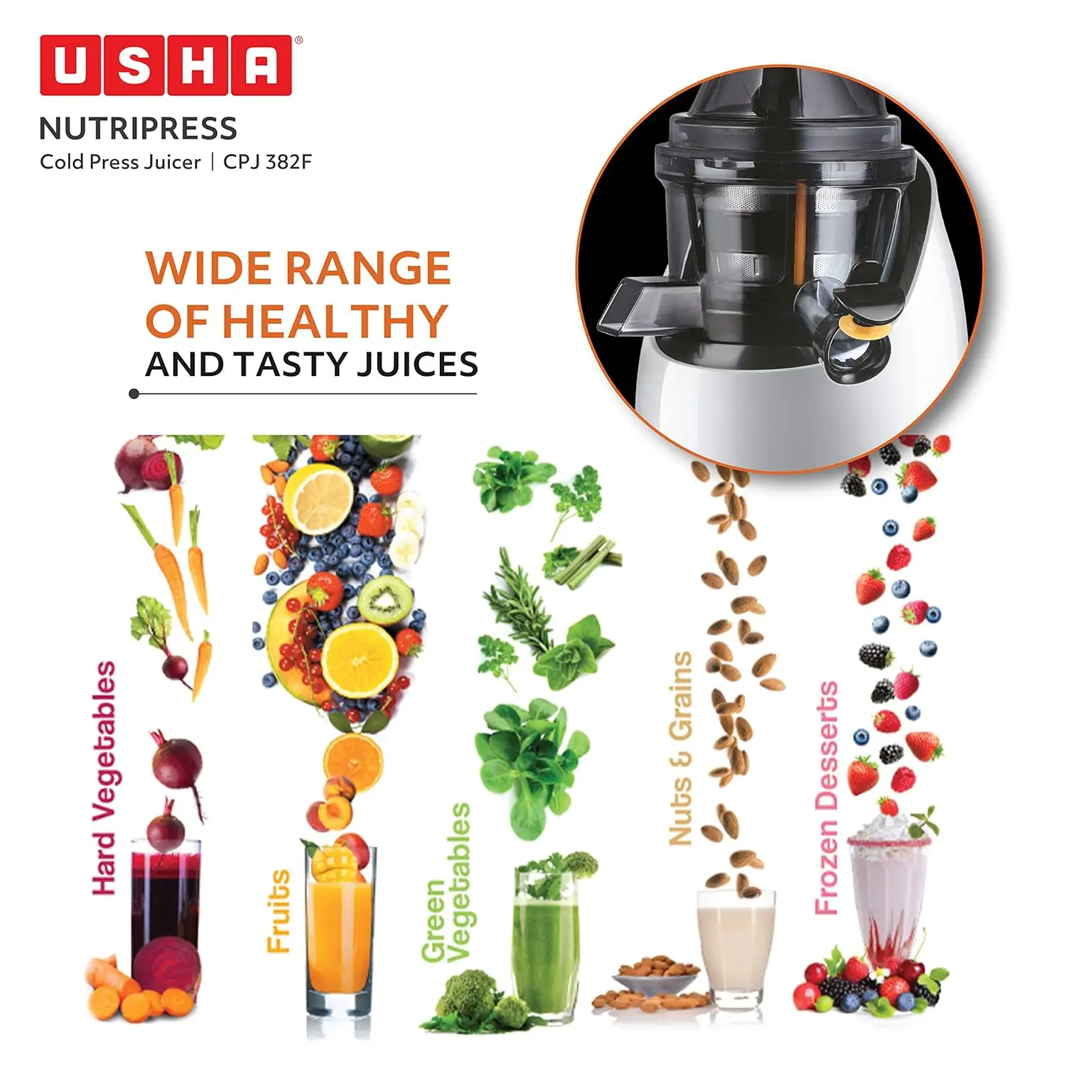 Usha CPJ 382F Cold Press Juicer view 6