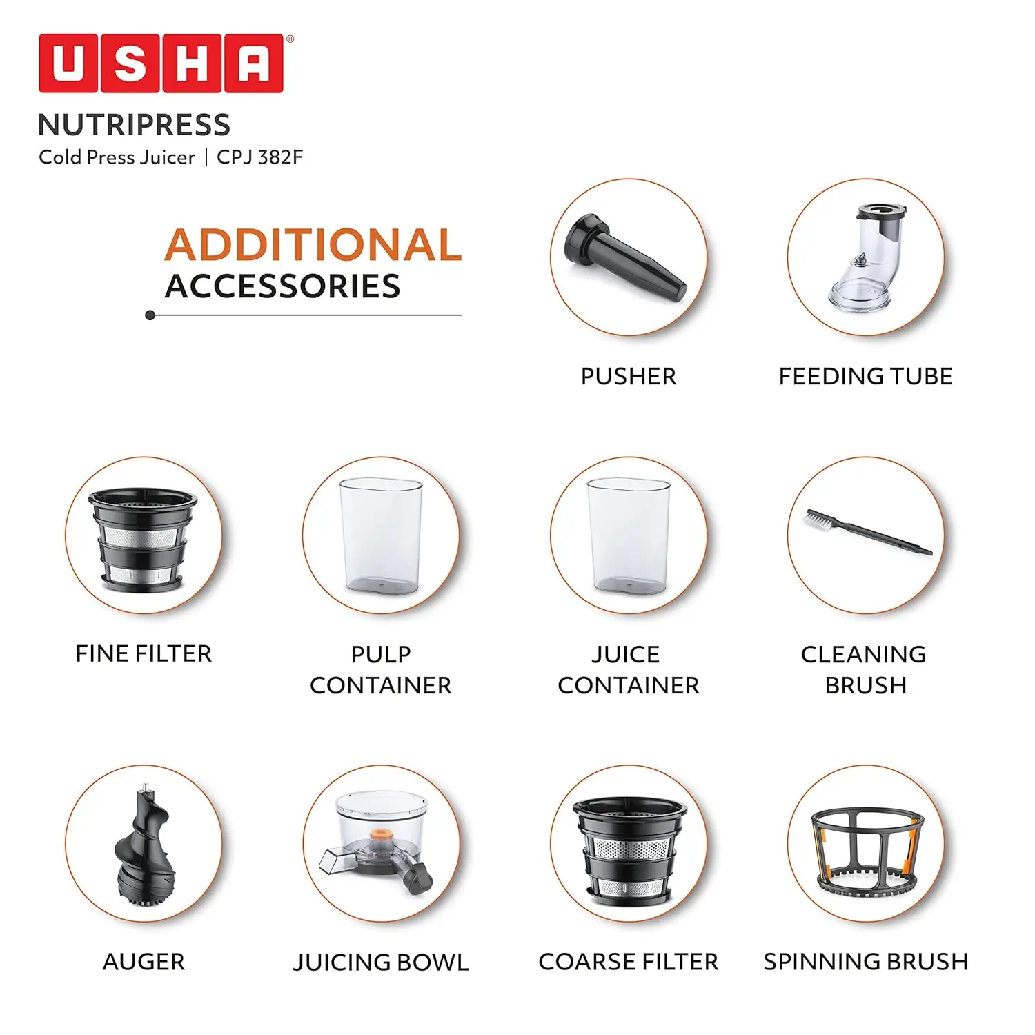 Usha CPJ 382F Cold Press Juicer view 7