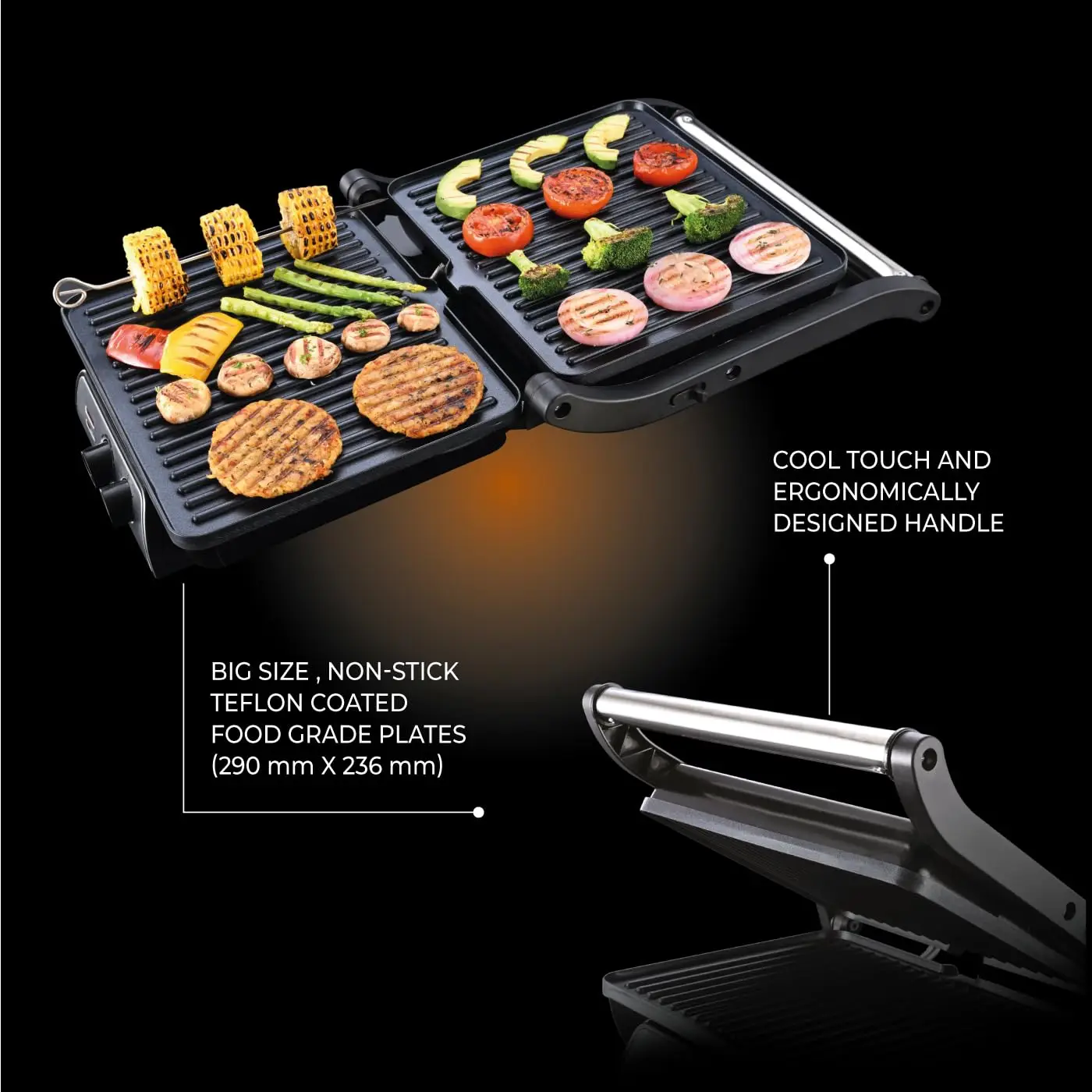 Usha iChef 2000 watt 4 Slice Sandwich Griller view 3