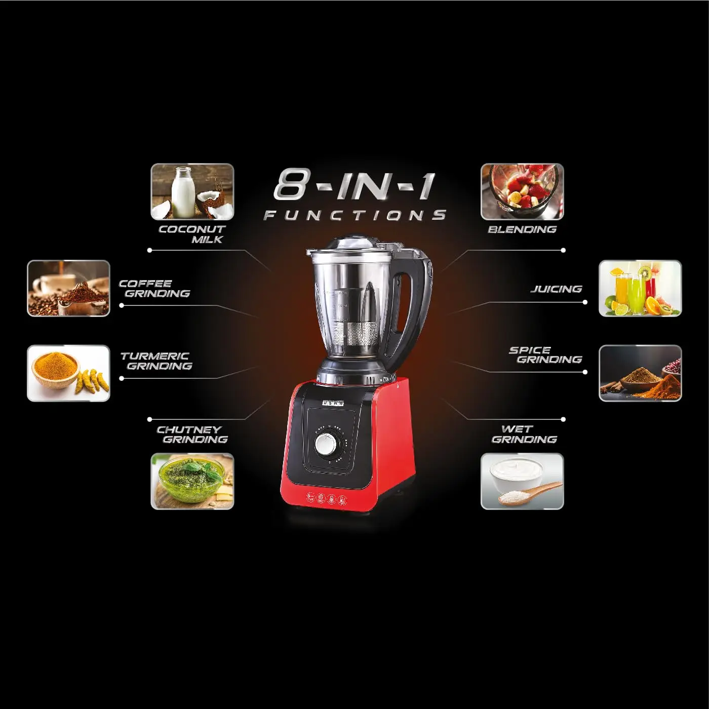 Usha IChef 750 Watt Copper Motor Mixer Grinder view 2